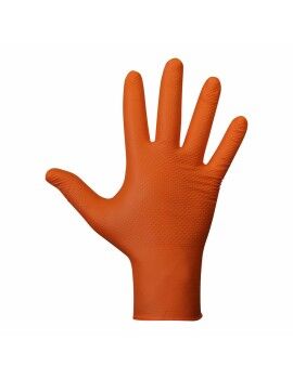 Guantes de nitrilo JUBA Agility Grip Naranja Nitrilo Sin polvo 50 Unidades