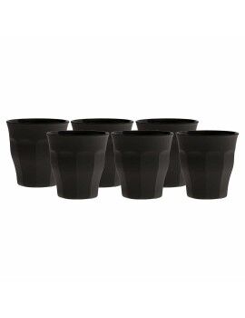 Vaso PICARDIE Cristal Negro 6 Piezas (6 Unidades) (Reacondicionado A)