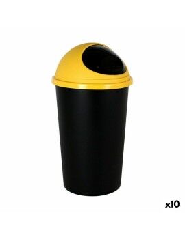 Balde de Lixo Tontarelli Small hoop Amarelo Preto 25 L (10 Unidades)