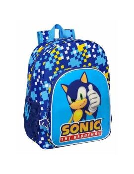 Mochila Escolar Sonic 33 x 42 x 14 cm Azul