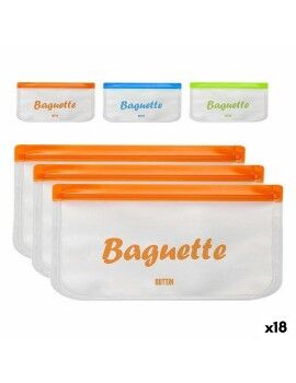 Bolsa Reutilizable para Alimentos Quttin 3 Piezas 30 x 15 cm (18 Unidades)