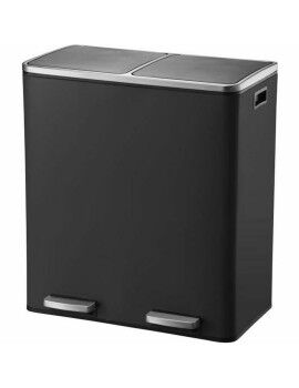 Cubo de basura Kitchen Move BAT-961049E BLACK Negro Acero Inoxidable 60 L