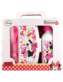 Conjunto de Louça Infantil Minnie So Edgy Bows Multicolor Metal Plástico (Recondicionado A)