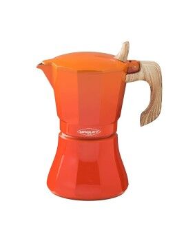 Cafetera Italiana petra Naranja Aluminio 6 Tazas (Reacondicionado B)