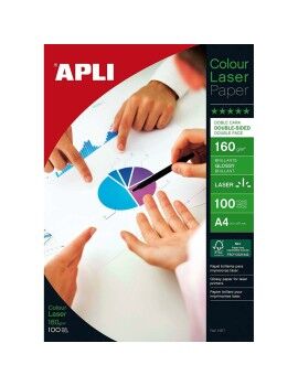 Papel Fotográfico Brillante Apli 11817 100 Hojas Doble cara