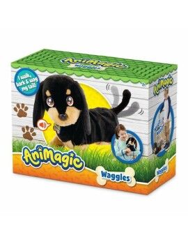 Peluche Animagic Waggles on the go com som Castanho