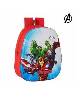 Mochila Infantil 3D The Avengers Rojo