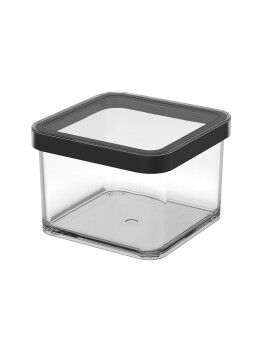 Cubo contenedor Rotho Negro Transparente Plástico