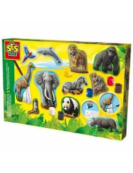 Jogo de Plasticina SES Creative Molding and Painting - Animals