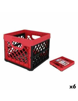 Caixa Multiusos Tontarelli Vermelho Quadrado 33,5 x 33, x 27,9 cm (6 Unidades)