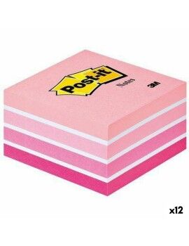 Bloco de Notas Post-it 76 x 76 mm Cor de Rosa 450 Folhas (12 Unidades)