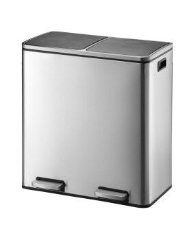 Cubo de Basura para Reciclaje Kitchen Move Acero Inoxidable (30 L x 2)