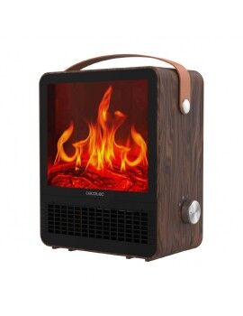 Calefactor Cerámico Eléctrico Cecotec ReadyWarm 1500 Ceramic Flames Negro 1500 W