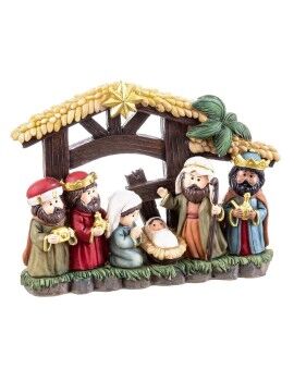 Adorno Navideño Multicolor Poliresina Nacimiento/Belén 21,2 x 5,7 x 16 cm (6 Piezas)