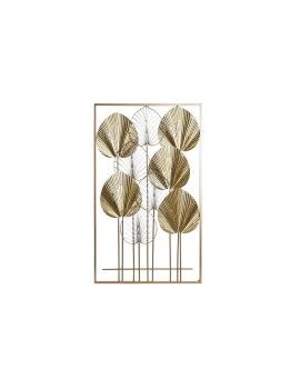 Decoração de Parede DKD Home Decor Dourado Folha de planta 54 x 5 x 91,5 cm