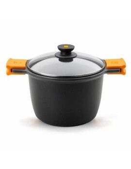 Olla con Tapa BRA A273905 Negro Negro/Naranja Metal Aluminio Aluminio fundido (1 unidad)