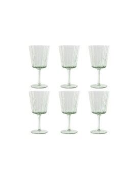 Conjunto de Copos Home ESPRIT Verde Cristal 285 ml 8,4 x 8,4 x 16,4 cm (6 Unidades)