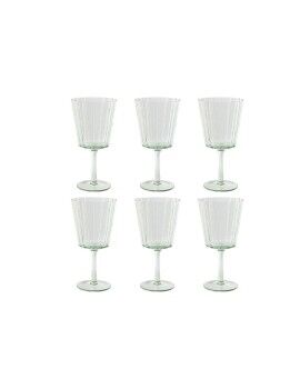 Set de Copas Home ESPRIT Verde Cristal 9 x 9 x 17,8 cm (6 Unidades)