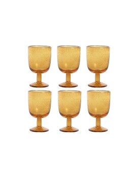 Set de Copas Home ESPRIT Ambar Cristal 300 ml 8 x 8 x 14 cm (6 Unidades)