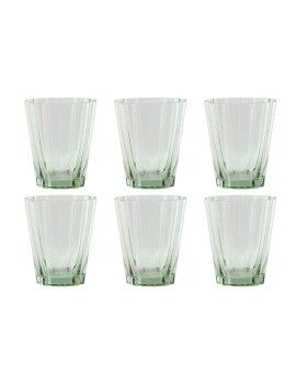 Conjunto de Copos Home ESPRIT Verde Cristal 280 ml (6 Unidades)