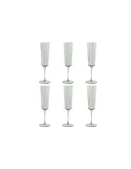 Conjunto de Copos Home ESPRIT Verde Cristal 6 x 6 x 23,7 cm (6 Unidades)