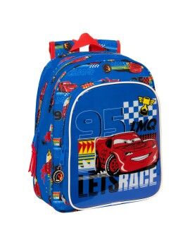 Mochila Escolar Cars Race ready Azul 27 x 33 x 10 cm