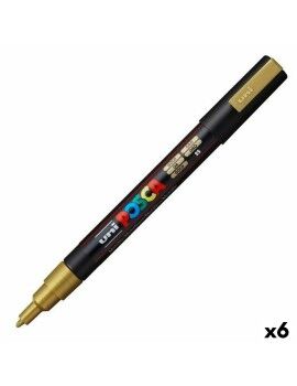 Marcador POSCA PC-3M Dourado (6 Unidades)