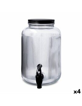 Dispensador de bebidas Quid Maison Transparente Vidro 4 L (4 Unidades)