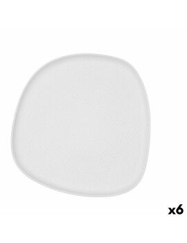 Prato de Jantar Bidasoa Fosil Branco Cerâmica 26,3 x 25,5 x 2,4 cm (6 Unidades)