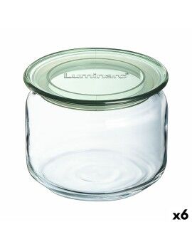 Tarro Luminarc Pure Jar Verde Vidrio 500 ml (6 Unidades)