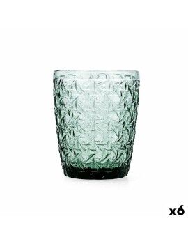 Vaso Bidasoa Agata Verde Vidrio 300 ml (6 Unidades)