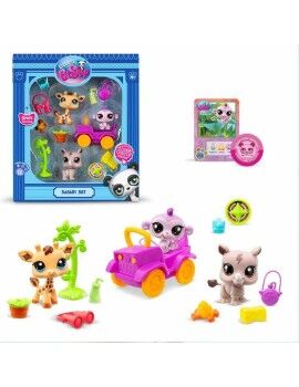 Playset Bandai Littlest Pet Shop SAFARI 8 Peças