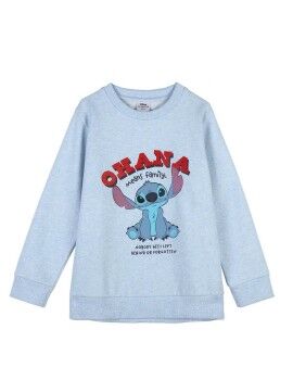 Sudadera sin Capucha Unisex Stitch Azul claro