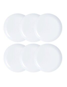 Conjunto de pratos Luminarc Diwali 6 pcs Branco Vidro