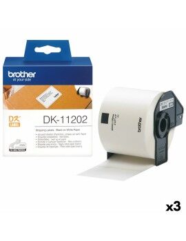 Etiquetas para Impresora Brother DK-11202 Negro/Blanco 62 x 100 mm (3 Unidades)