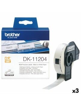 Rollo de Etiquetas Brother DK-11204 17 x 54 mm (3 Unidades)