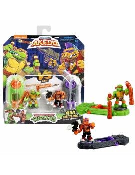 Figuras de combate Teenage Mutant Ninja Turtles Legends of Akedo: Michelangelo vs Evil Bepop