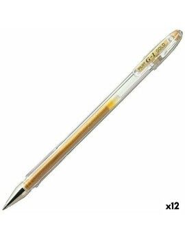 Bolígrafo Roller Pilot G-1 Dorado 0,4 mm (12 Unidades)