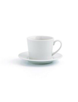 Juego de Tazas de Café Quid 001442 (12 pcs) Transparente Cerámica 220 ml 6 Piezas