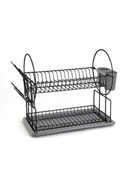 Escorredor Quid Cinzento Metal (52 x 23 x 36 cm)