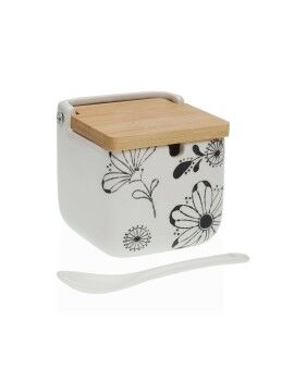 Açucareiro Versa Cerâmica Bambu Porcelana Dolomite 8 x 8 x 8 cm Bloemen