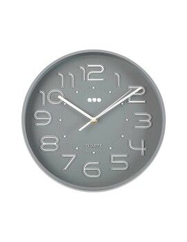 Reloj de Pared Versa Gris Plástico 3,7 x 30 x 30 cm