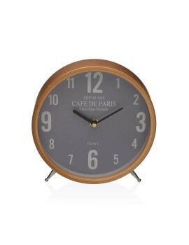 Reloj de Mesa Versa Cafe de Paris Gris Metal 4,5 x 18,5 x 18,5 cm