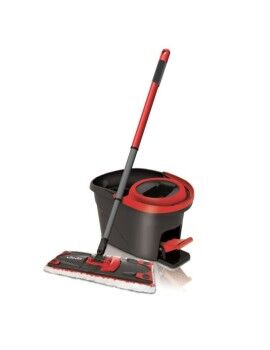 Mop with Bucket Vileda Ultramax Preto Vermelho Plástico Fibra