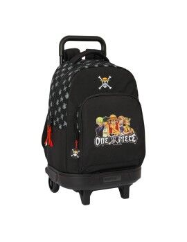 Mochila Escolar com Rodas One Piece Preto 33 x 45 x 22 cm