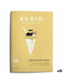 Caderno quadriculado Rubio Nº 5A A5 Espanhol 20 Folhas (10 Unidades)