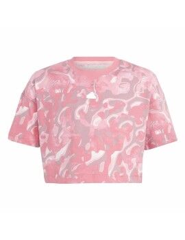 Camisola de Manga Curta Infantil Adidas Jg Fi Aop Cor de Rosa