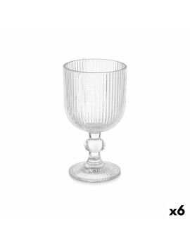 Copa de vino Rayas Transparente Vidrio 260 ml (6 Unidades)