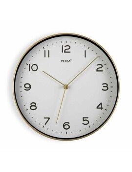 Reloj de Pared Versa Blanco Dorado Cuarzo 30,5 x 4,3 x 30,5 cm