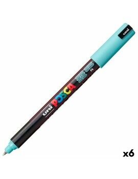 Rotulador de tinta acrílica POSCA PC-1MR Verde Turquesa (6 Unidades)